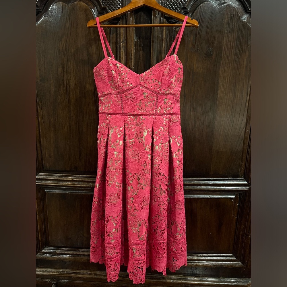 Pink Lace White House Black Market Dress - Size 4